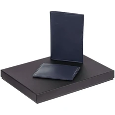 Набор Top: картхолдер, обложка для паспорта, синий фото