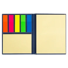 Набор цветных бумажных стикеров Stick And Fun в твердом переплете, 50 листов в блоке, темно-синий фото