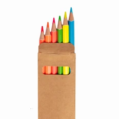 Набор цветных карандашей Neon, 6 цветов, крафт / разноцветный фото