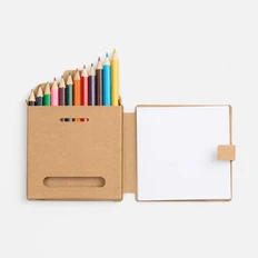 Набор цветных карандашей с блокнотом Pencilvania Traveler, крафт фото