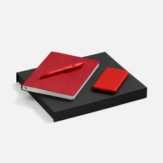 Набор Urban Energy: внешний аккумулятор, ежедневник недатированный, ручка шариковая, красный фото