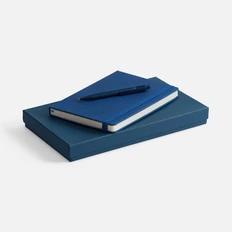 Набор Urban Hard: ежедневник недатированный, ручка шариковая, синий фото