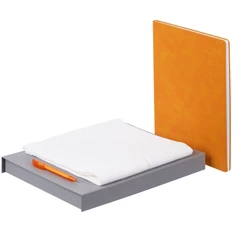 Набор Urban Maxi: шарф, блокнот, ручка шариковая, оранжевый фото