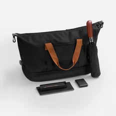 Набор Uso Incluso: зонт складной, сумка дорожная, внешний аккумулятор, органайзер для путешествий, ручка шариковая, футляр для ручки, черный фото