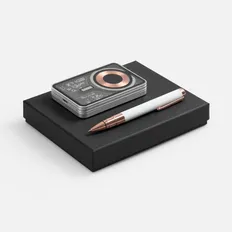 Набор Vim Team: внешний аккумулятор 5000 mAh, ручка шариковая, белый фото