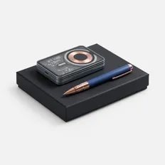 Набор Vim Team: внешний аккумулятор 5000 mAh, ручка шариковая, синий фото