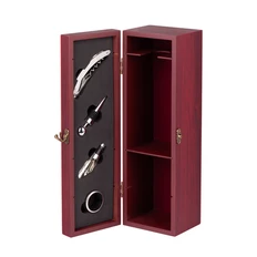 Набор винный в подарочной коробке «Салют», бордовый фото