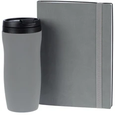 Набор Vivian: термостакан с ситечком No Leak Infuser, ежедневник Vivian, серый фото