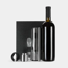 Набор винный с электрическим штопором Veritas, черный / серебристый фото