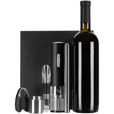 Набор винный с электрическим штопором Wine Diesel, черный фото