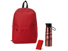 Набор Waterpower: внешний аккумулятор, бутылка, красный фото