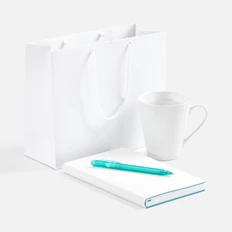 Набор White Shall Simple: ежедневник недатированный, кружка, ручка шариковая, бирюзовый фото