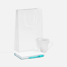 Набор White Shall Simple: ежедневник недатированный, кружка, ручка шариковая, бирюзовый фото