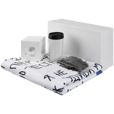 Набор Wish Letter: флисовый плед, термостакан, елочный шар, чай черный, белый фото