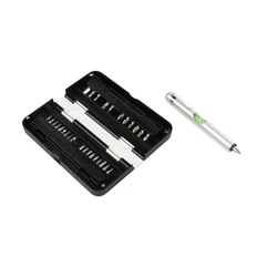 Набор инструментов Brick: отвертка, 12 стандартных бит, 18 мини-бит, черный фото