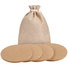 Набор из 4 костеров Suberic, круг, крафт фото