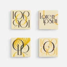 Набор из 4 печений Dream White, золотистый / белый фото