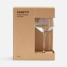 Набор из двух бокалов для вина Fasetti, прозрачный фото
