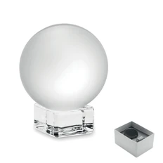 Награда круглая стеклянная, прозрачная фото