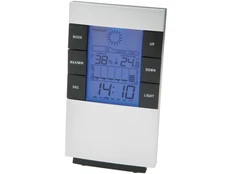 Метеостанция настольная, черная / серая фото