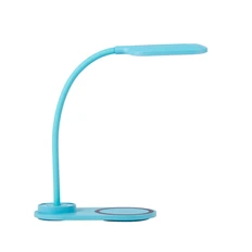 Настольный светильник с беспроводной зарядкой Rombica LED Bench, синий фото
