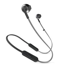 Наушники беспроводные вкладыши JBL T205BT, черный/ серые фото