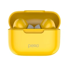 Наушники беспроводные Pero TWS06 Comfort, желтые фото