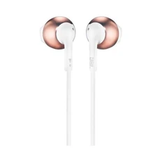 Наушники проводные внутриканальные, гарнитура, JBL T205, белый/ розовые фото