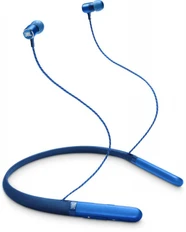 Наушники беспроводные внутриканальные спортивные, шейный обод, JBL Live 200 BT, синие фото