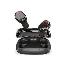 Наушники беспроводные с зарядным боксом Hiper Tws Aura, черные фото
