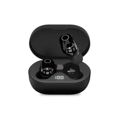 Наушники беспроводные с зарядным боксом Hiper Tws Brise V2, черные фото