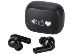 Наушники беспроводные шумоподавлением ENC и подсветкой Evolt Lites, черные фото