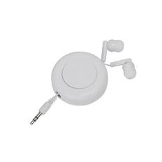 Наушники проводные внутриканальные, с регулируемой длиной провода, белые фото