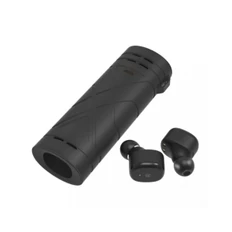 Наушники беспроводные внутриканальные затычки с зарядным кейсом футляром True Wireless Ritmix RH 808BTH, черные фото