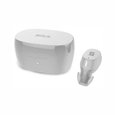 Наушники беспроводные внутриканальные затычки с зарядным кейсом футляром True Wireless Soul Emotion 2, белые фото