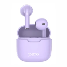 Наушники-вкладыши беспроводные True Wireless Pero TWS05 Colorful, фиолетовые фото
