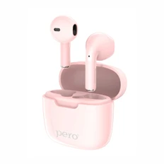 Наушники-вкладыши беспроводные True Wireless Pero TWS05 Colorful, розовые фото