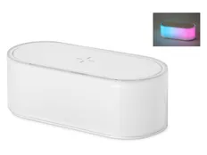 Ночник с беспроводной зарядкой и RGB подсветкой Miracle, 15 Вт, белый фото