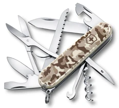 Нож Victorinox Huntsman, камуфляж пустыни, 91 мм, 15 функций, в картонной коробке фото