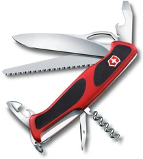 Нож Victorinox RangerGrip, чёрно-красный, 130 мм, 12 функций, в картонной коробке фото