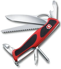Нож Victorinox RangerGrip, красно-чёрный, 130 мм, 12 функций фото