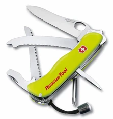 Нож Victorinox RescueTool One Hand, салатовый, 111 мм, 12 функций фото