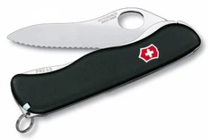 Нож перочинный Victorinox Sentinel One Hand Wavy Edge, 4 функции, чёрный фото