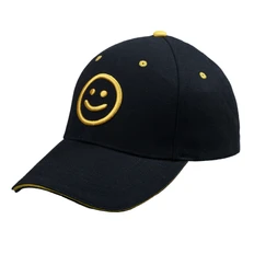Образец бейсболки Custom Merch, 6 клиньев, черный / желтый фото