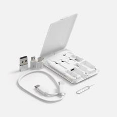 Органайзер с беспроводной зарядкой и набором адаптеров Uniscend Octopod, белый фото
