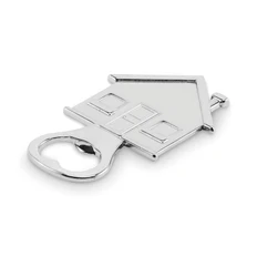 Открывашка для бутылок в форме домика, серебряная фото