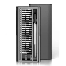 Отвертка с набором из 26 насадок Tools Workhard, темно-серая фото