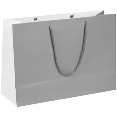 Пакет бумажный Bicolor, белый / серый фото