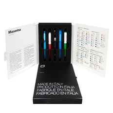Папка для образцов с шариковыми ручками Maxema Mini 2, белая / черная фото