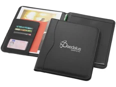 Папка А4 Ebony с держателем для ручки, карманом, отделениями для документов и блокнотом на 20 стр, черный фото